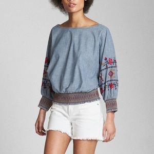 Embroidered Long Sleeve Smoc (XL)